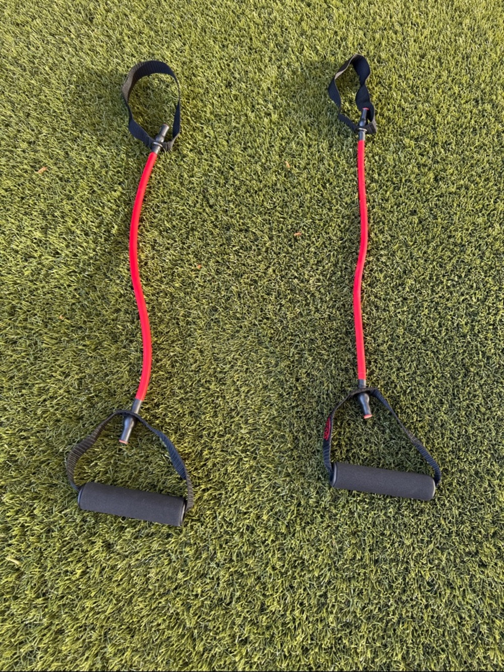 2 Resistance Tubes - Women's Workout Set - 1/2 inch and 3/8 inch tube thickness